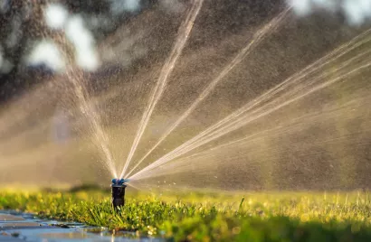 automatische gestuurde beregening gazon beplanting