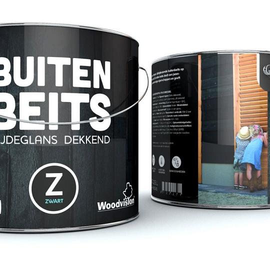 Douglas buiten beits 2,5 liter, grijs RAL 7037.