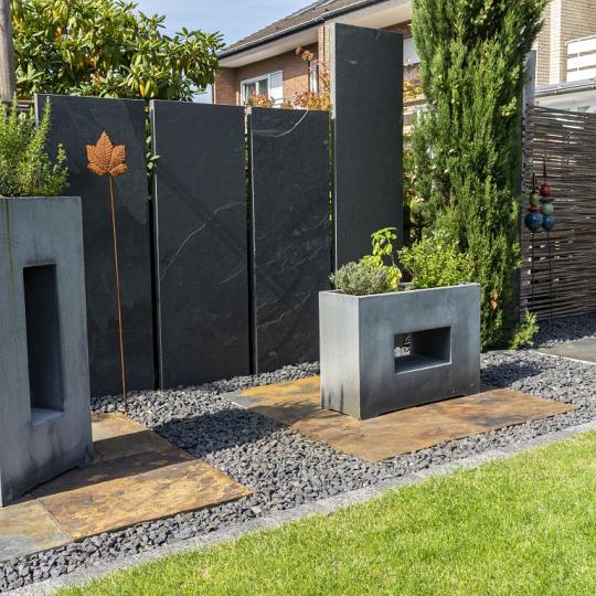 MUURELEMENT BLACK SLATE 250X50X4-6,5 CM