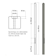 Lichtgewicht betonpaal met diamantkop ongecoat 8,5x8,5x275 cm, eindpaal