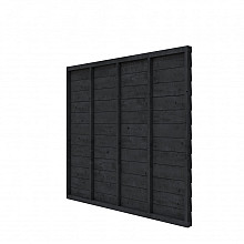 Vuren wandpakket t.b.v. enkelzijdige wand Comfort/DHZ 246,5x224 cm, zwart geïmpregneerd.