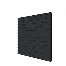 Douglas wandpakket t.b.v. dubbelzijdige wand Comfort/DHZ 246,5x224 cm, zwart geïmpregneerd.