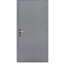 Hardhouten enkele dichte deur Prestige, rechtsdraaiend, 109 x 221 cm, grijs gegrond.