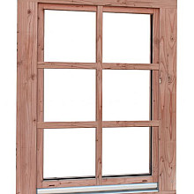 Douglas draai-kiepraam Prestige met dubbelglas, 84,4 x 120,4 cm, onbehandeld.