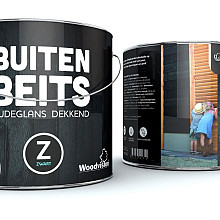 Douglas buiten beits 2,5 liter, zwart RAL 9005.