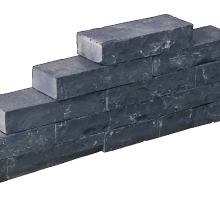 SLIMWALL BLACK BEAUTY ROCKFACE 40X16x8CM