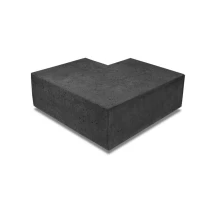 ArtiStone hoekstuk traptreden 90° buiten 40x20 Carbon