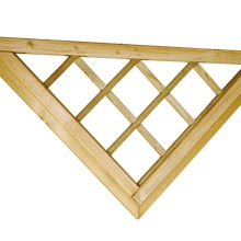 Naaldhout geschaafde inzet trellis, 129 x 92 x 4,8 cm, groen geïmpregneerd.