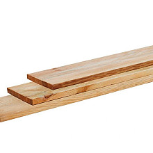 Grenen geschaafde plank 1,5 x 14 cm, groen geïmpregneerd