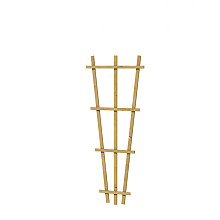 Grenen V-trellis 30-65 x 150 cm, groen geïmpregneerd.