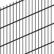 Hillfence metalen scherm, dubbele staafmat, 200 x 103 cm, zwart.