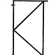 Verstelbaar stalen poortframe 100 x 155 cm, zwart gecoat.